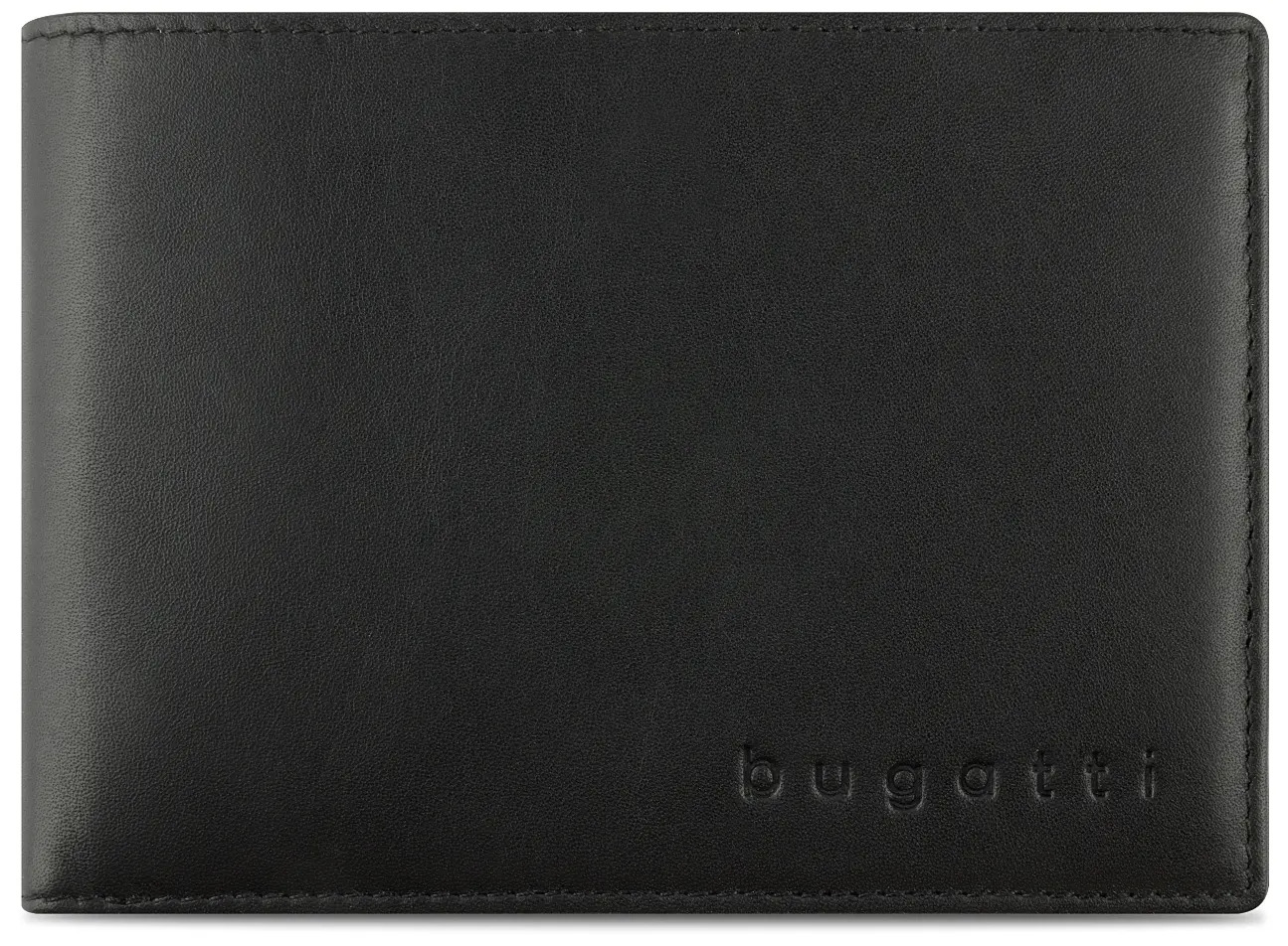Кожен портфейл Bugatti Super Slim With Flap, черен