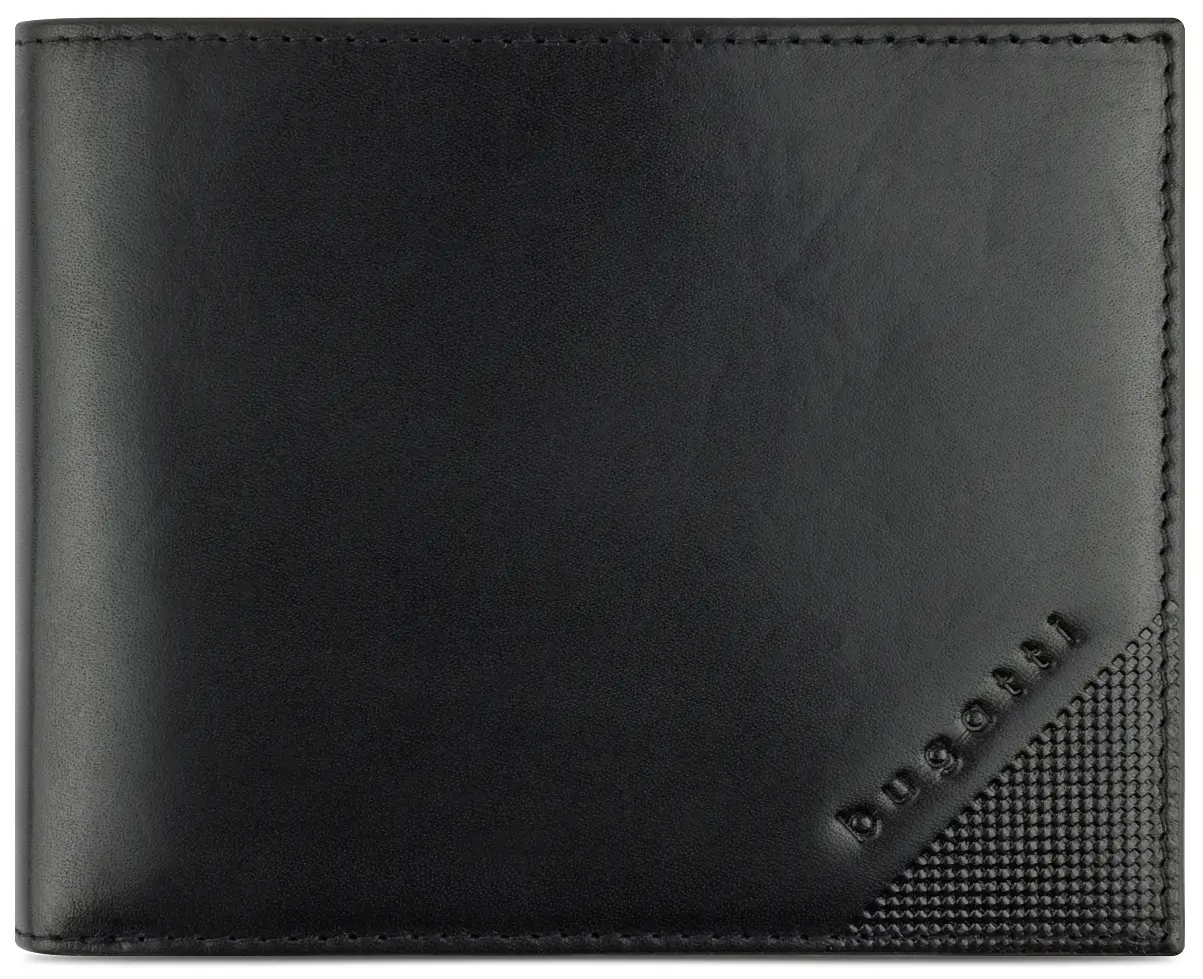 Кожен портфейл Bugatti Nobile With Flap, черен