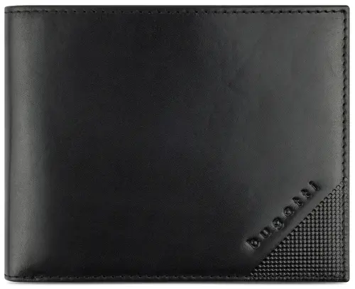 Кожен портфейл Bugatti Nobile With Flap, черен