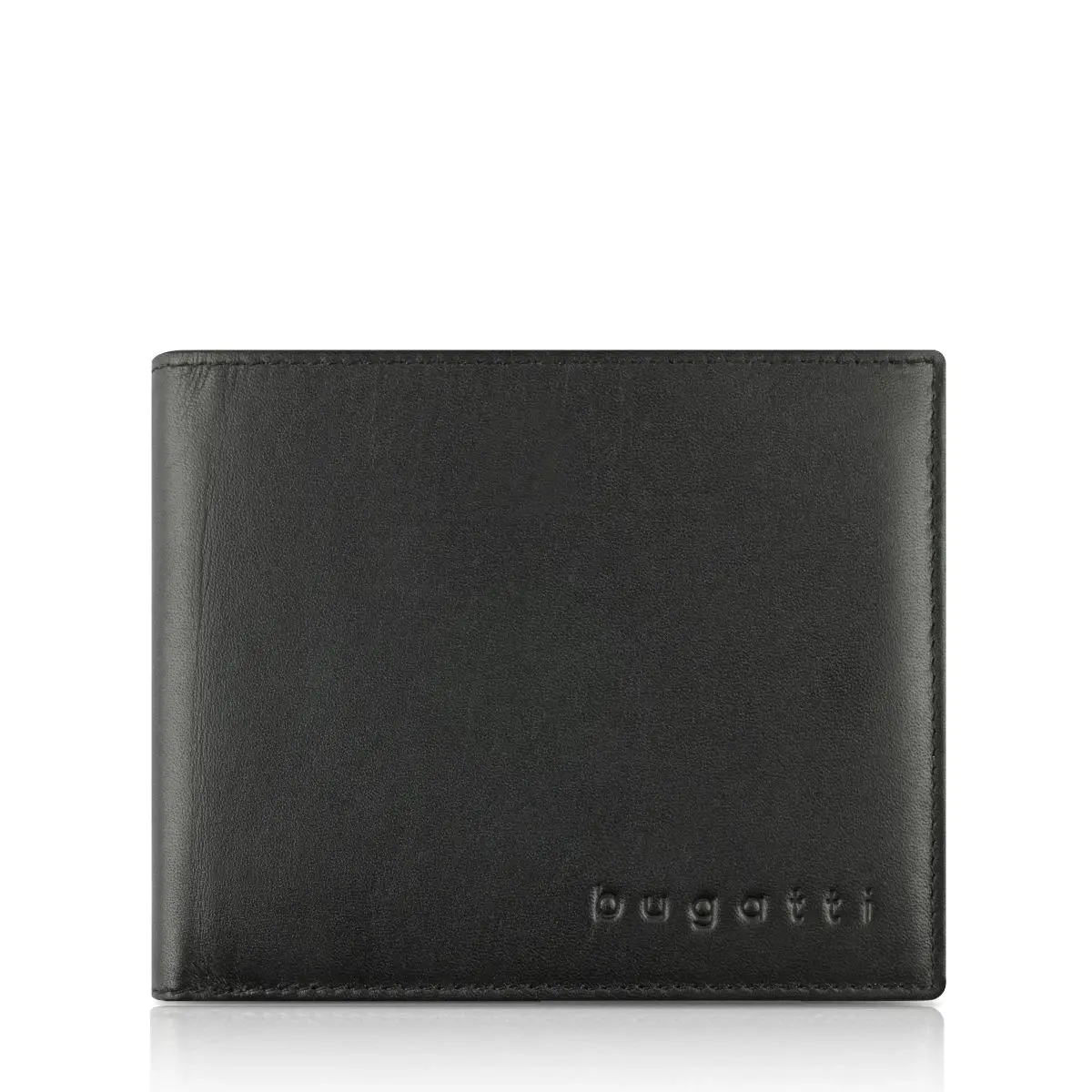 Кожен портфейл Bugatti Super Slim With Flap, черен