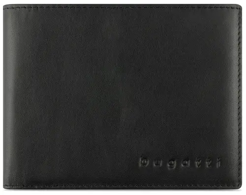 Portofel din piele Bugatti Super Slim, negru - 1
