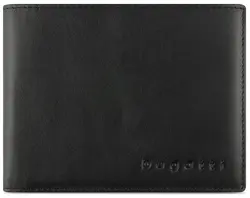 Кожен портфейл Bugatti Super Slim, черен