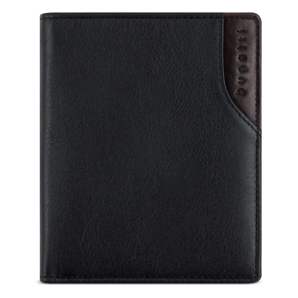 Кожен портфейл Bugatti Corso DeLuxe Wallet Upright, черен