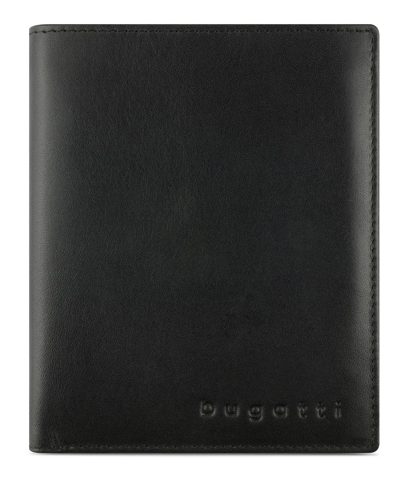 Portofel din piele Bugatti Super Slim Vertical Wallet, negru