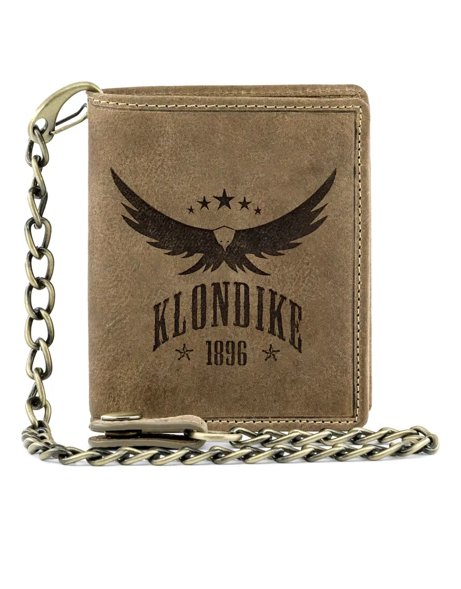 Кожен портфейл Klondike Wayne Eagle, светлокафяв