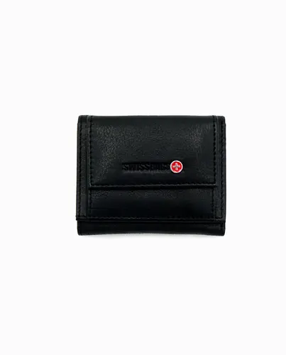 Кожен калъф за кредитни карти Swissbags с монетник, черен