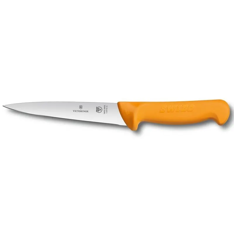 Cuțit profesional Swibo® pentru înjunghiere și tăiere, drept, lamă rigidă, 15 cm