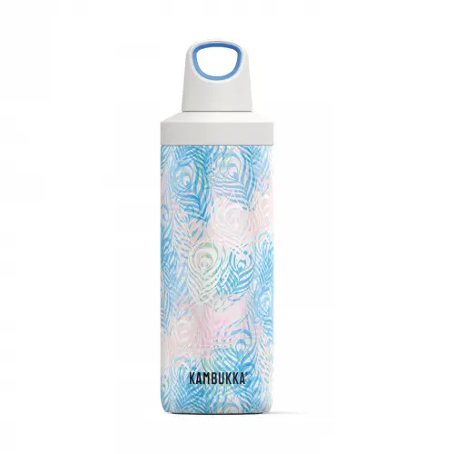 Бутилка за вода двустенна Kambukka Reno Insulated с капак 2 в 1 Twist, 500 мл, пауново перо