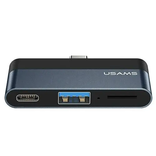 Hub Usams SJ491 Type-C Mini HUB (Type-C+USB+Micro SD) - 1