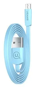 Καλώδιο Usams U2 Micro Flat Data 1.2μ, μπλε