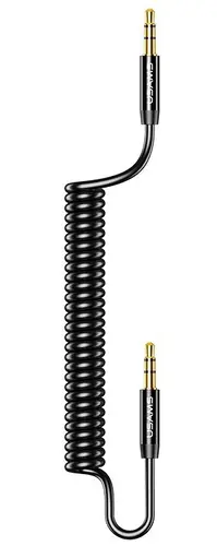 Καλώδιο Usams Spring Audio Cable 1.2m, μαύρο - 1