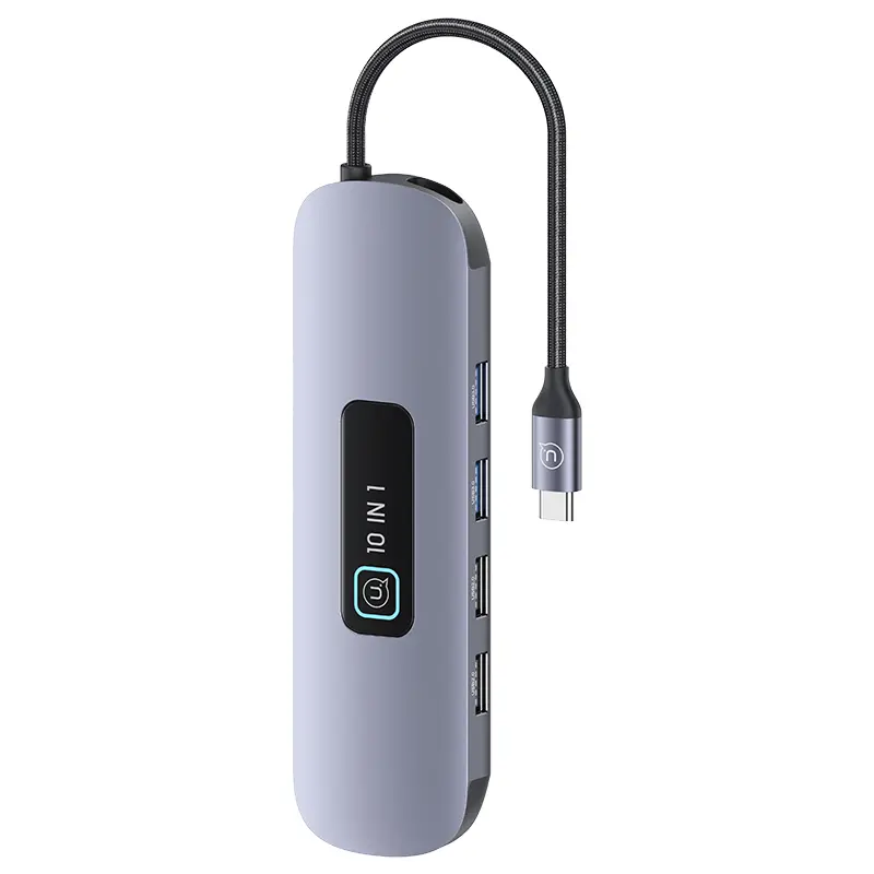 Hub Usams SJ644 PD100W 10 în 1 multifuncțional Type-C HUB