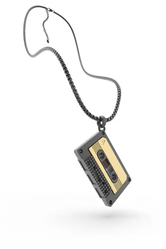 Колие с медальон Metalmorphose Music cassette necklace