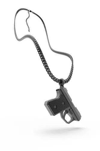 Колие с медальон Metalmorphose Pistol necklace