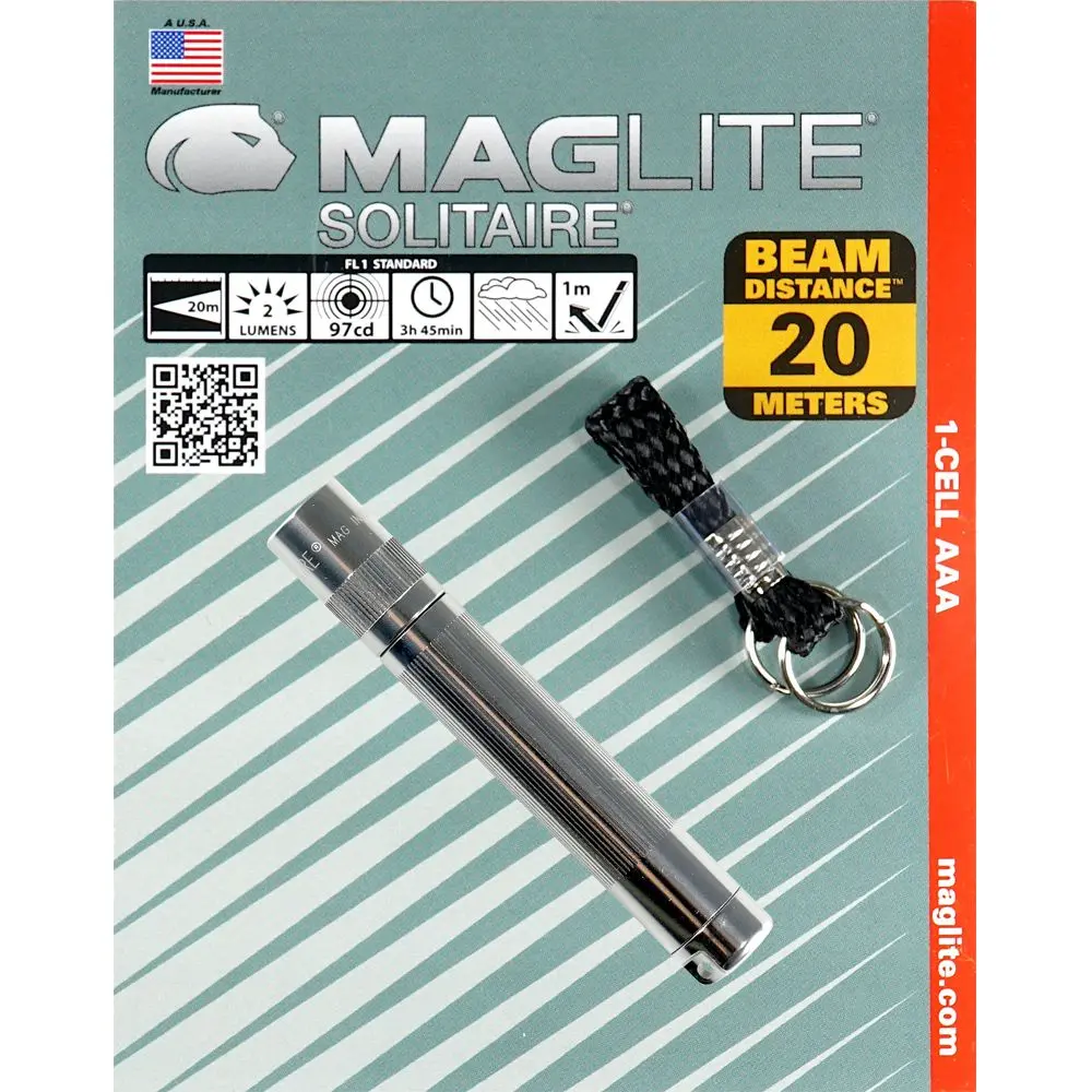 Φακός Maglite SOLITAIRE® ασημί, blister