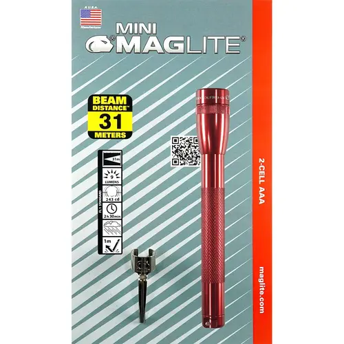 Фенер Mini MAGLITE® 2-Cell AAA червен, блистер