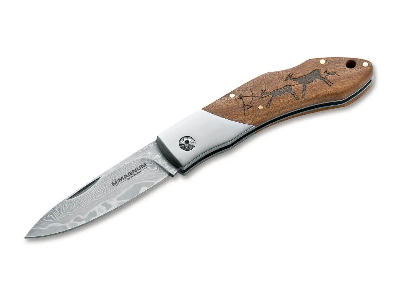 Джобен нож Boker Magnum Caveman Damascus