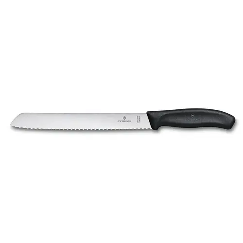 Μαχαίρι κουζίνας για ψωμί Victorinox Swiss Classic, οδοντωτή λεπίδα, 21εκ, μαύρο - 1