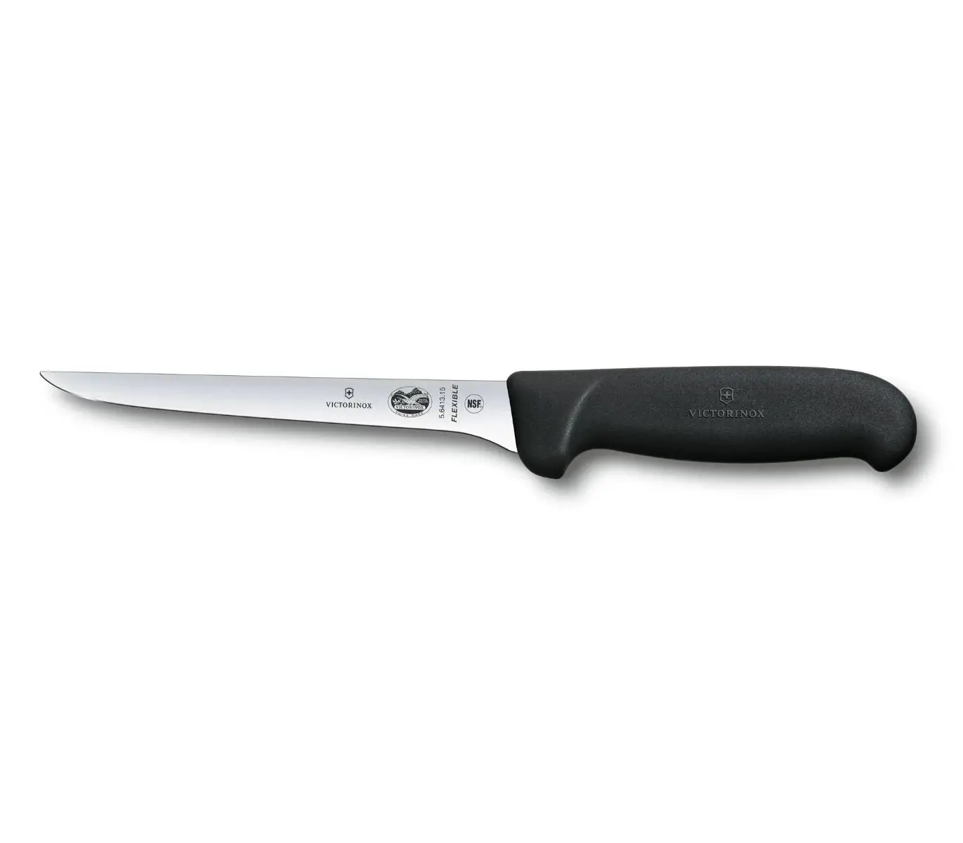 Нож за обезкостяване Victorinox Fibrox® Pro Boning Knife, извито и тясно острие, 150 мм