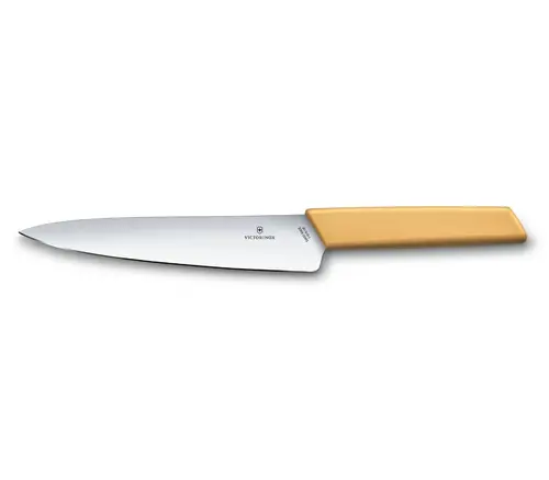 Μαχαίρι κουζίνας Victorinox Swiss Modern Carving Knife, γενικής χρήσης, 19 cm, μελί κίτρινο - 1