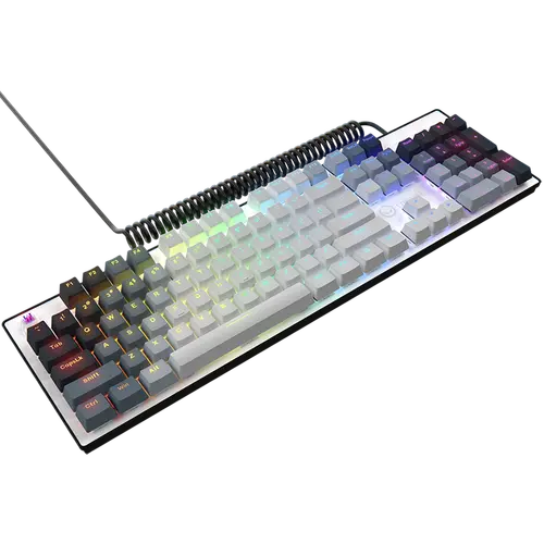 LORGAR Azar 514, Wired mechanical gaming keyboard, RGB backlight, 1680000 colour variations, 18 modes, keys number: 104, 50M clicks, linear dream switches, spring cable up to 3.4m, ABS plastic+metal, magnetic cover, 450*136*39mm, 1.17kg, white, EN layout - image 3