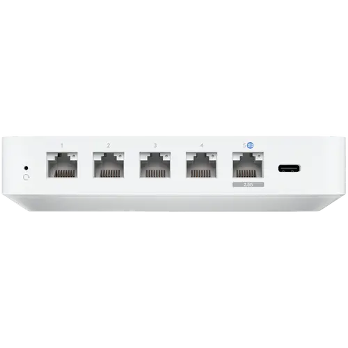 UBIQUITI Compact UniFi Cloud Gateway with a full suite of advanced routing and security features:Runs UniFi Network for full-stack network management;Manages 30+ UniFi devices and 300+ clients;1 Gbps routing with IDS/IPS; Multi-WAN load balancing - image 1