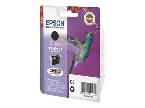 CAP DE IMPRIMARE PENTRU EPSON STYLUS PHOTO R 265/360/RX 560/585/685/P 50/PX 650/660/700/710/720/800/810 - Negru - T0801BK - G&G - 330 de pagini / 8 ml - 4