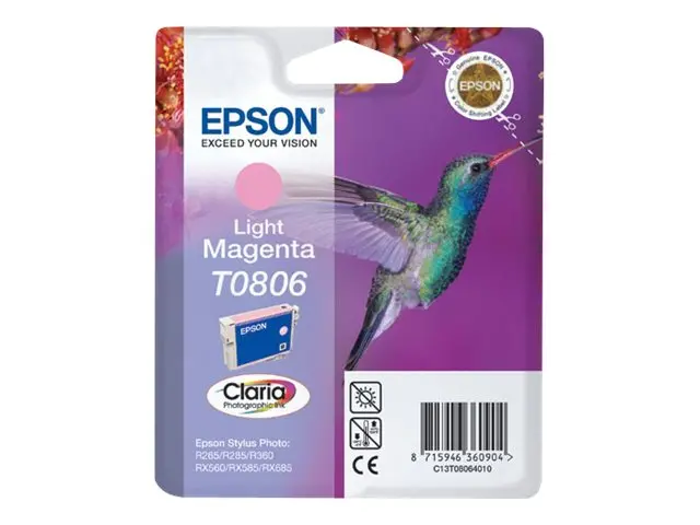 ГЛАВА ЗА EPSON STYLUS PHOTO R 265/360/RX 560/585/685/P 50/PX 650/660/700/710/720/800/810 - Black - T0801BK - G&G -  330 pages / 8 ml - image 4