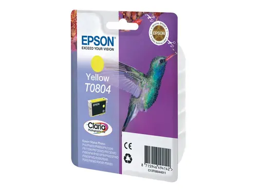 ΚΕΦΑΛΗ ΕΚΤΥΠΩΣΗΣ ΓΙΑ EPSON STYLUS PHOTO R 265/360/RX 560/585/685/P 50/PX 650/660/700/710/720/800/810 - Κίτρινο - T0804Y - G&G - 520 σελίδες / 8 ml - 2
