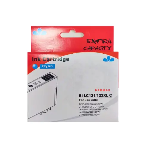 ГЛАВА ЗА BROTHER DCP J132/J152/J552/J752/J4110/MFC J470/J870/J4410/J4510 - Cyan - LC123CXL - P№ BI-LC123XLC - NEOMAX