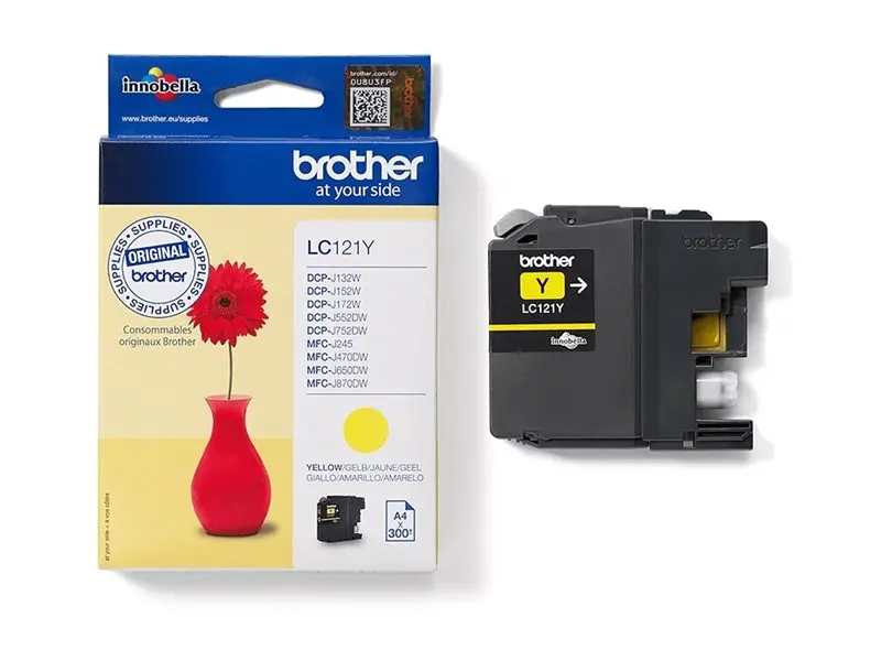 Консуматив, Brother LC-121 Yellow Ink Cartridge for MFC-J470DW/DCP-J552DW