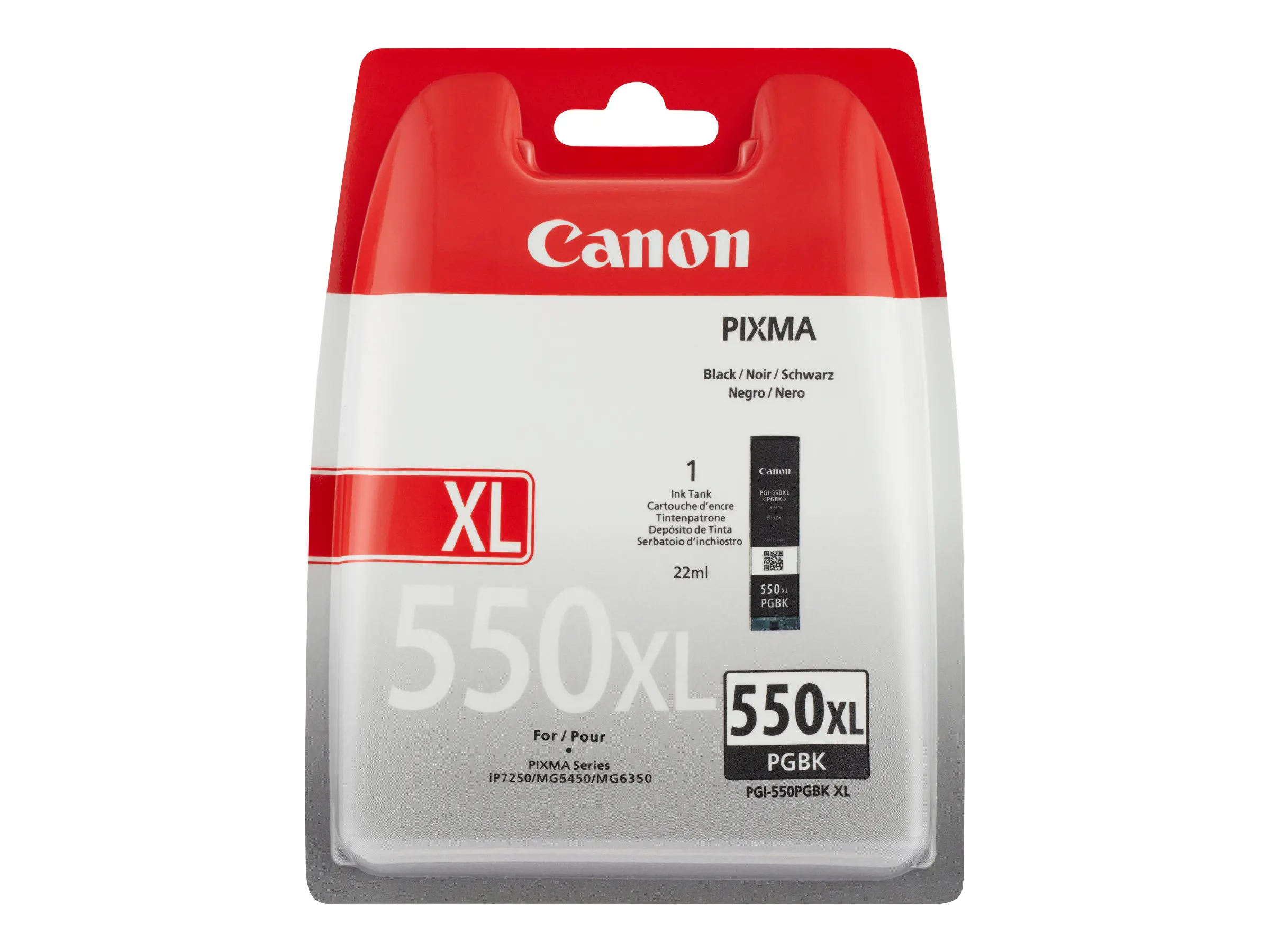 ΚΕΦΑΛΗ ΓΙΑ CANON PIXMA IP 7250/MG 5450/6350 - Μαύρο - δοχείο μελάνης - /550/ - PGI-550XLPGBK - P№ 6431B001 - 500 σελίδες
