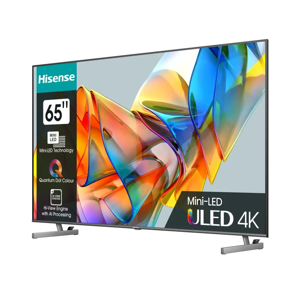 Телевизор, Hisense 65" U6KQ, 4K Ultra HD 3840x2160, ULED, Quantum Dot, 60Hz, IPS, HDR 10+, HLG, Dolby Vision IQ, Dolby Atmos, Smart TV, WiFi 5GHz, WiFi Direct, BT, Anyview Cast, 3xHDMI, 2xUSB, LAN, CI+, DVB-T2/C/S2, Black - image 2