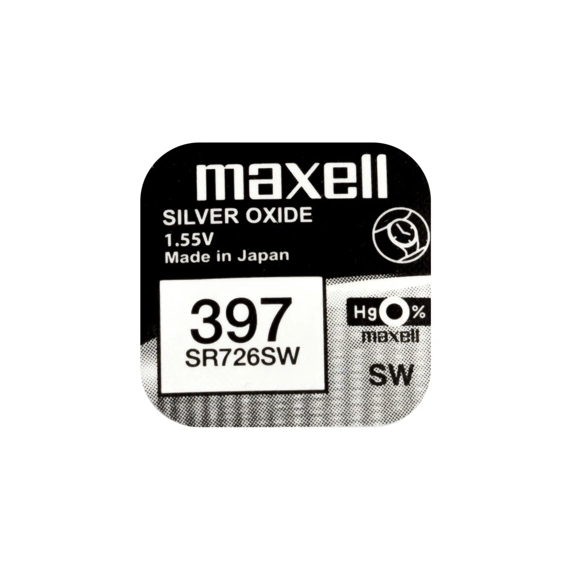 Μπαταρία κουμπί αργύρου MAXELL SR726 SW /AG2/ 397/, 1.55V
