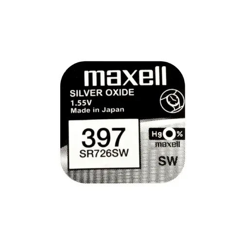 Μπαταρία κουμπί αργύρου MAXELL SR726 SW /AG2/ 397/, 1.55V - 1