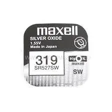 Бутонна батерия сребърна MAXELL SR527 SW 1.55V /319/  1.55V