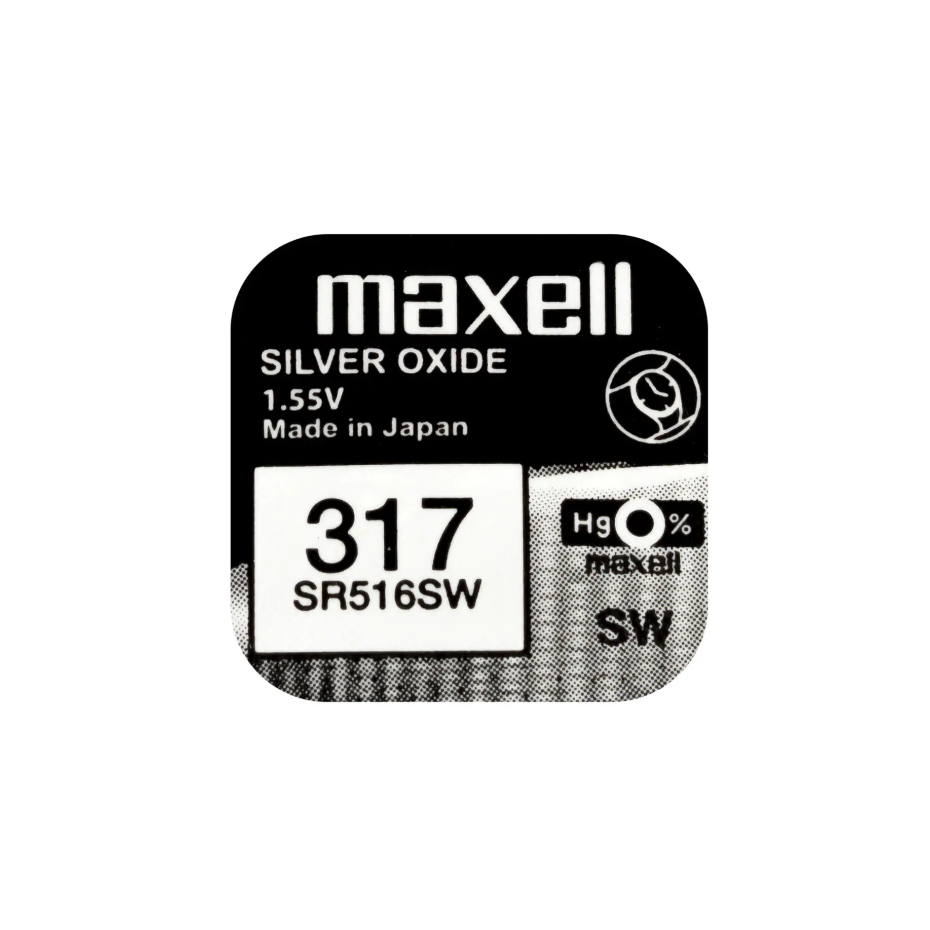Μπαταρία κουμπί αργύρου MAXELL SR516 SW /317/ 1.55V