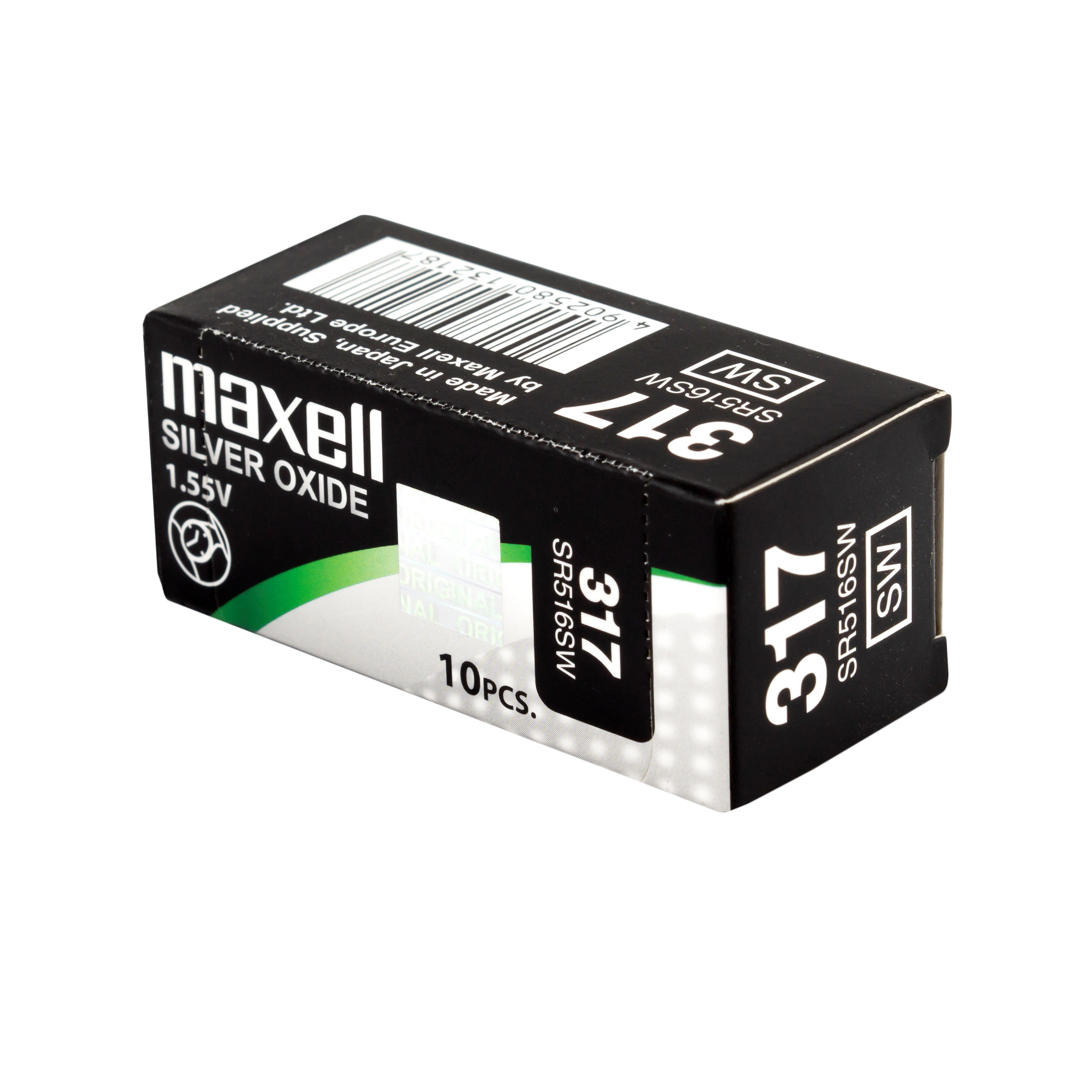 Бутонна батерия сребърна MAXELL SR516 SW /317/  1.55V - image 2