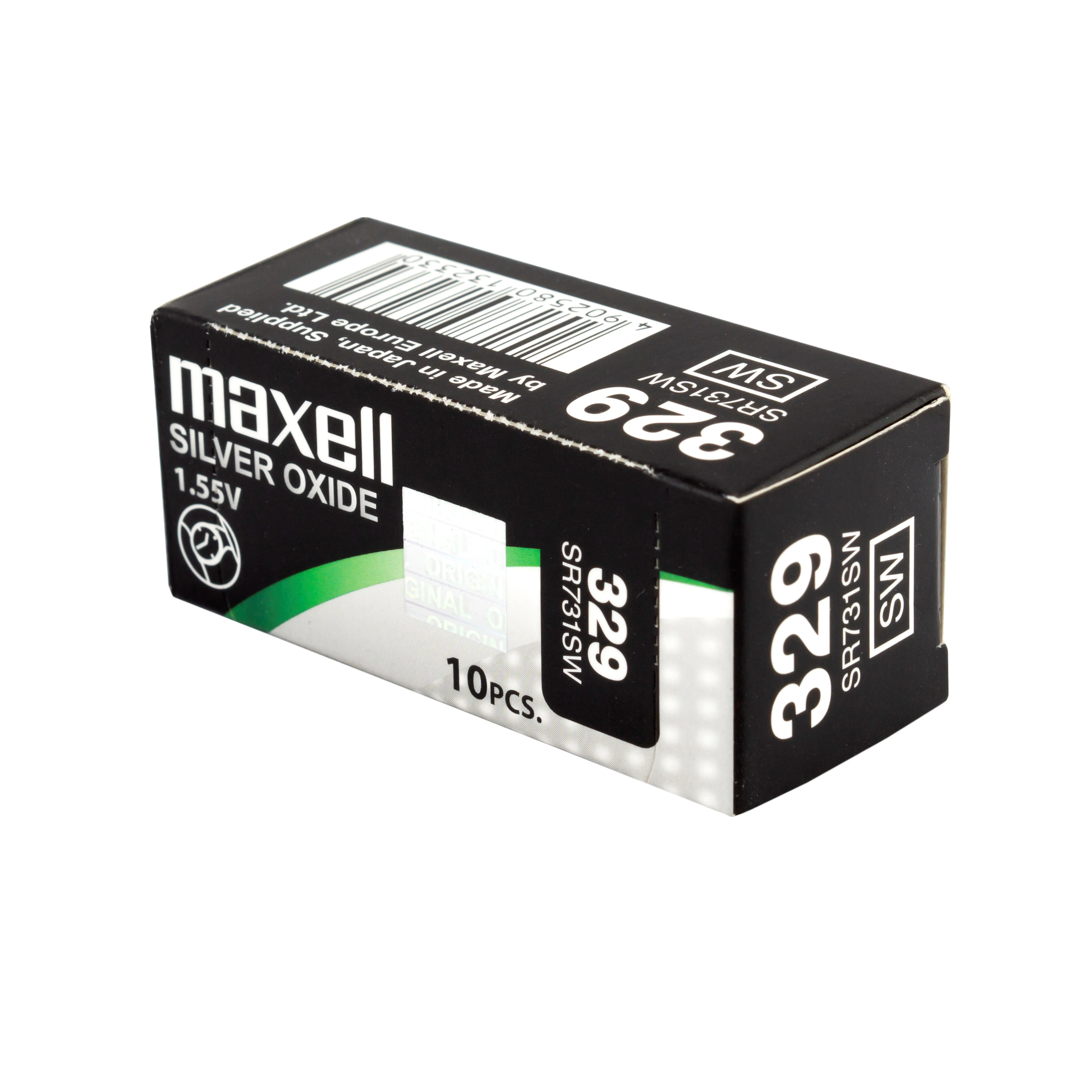 Бутонна батерия сребърна MAXELL SR731 SW / 329/, 1.55V - image 2