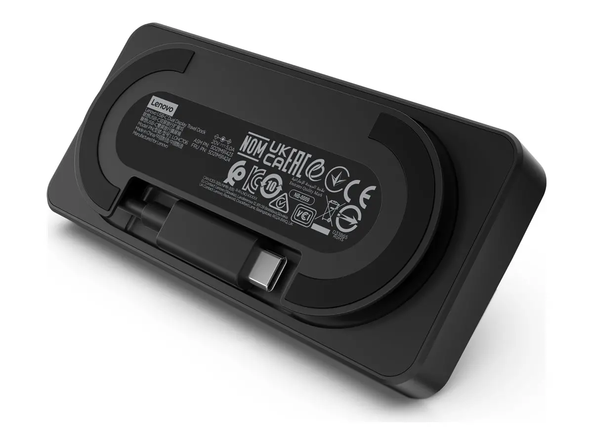 Докинг станция, Lenovo USB-C Dual Display Travel Dock (w/ adapter) - image 1
