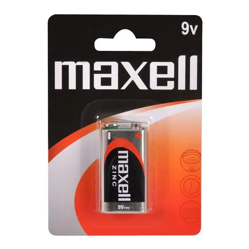 Цинк Манганова батерия MAXELL 6F22 /9V/ 1 бр. в блистер -20бр/кутия