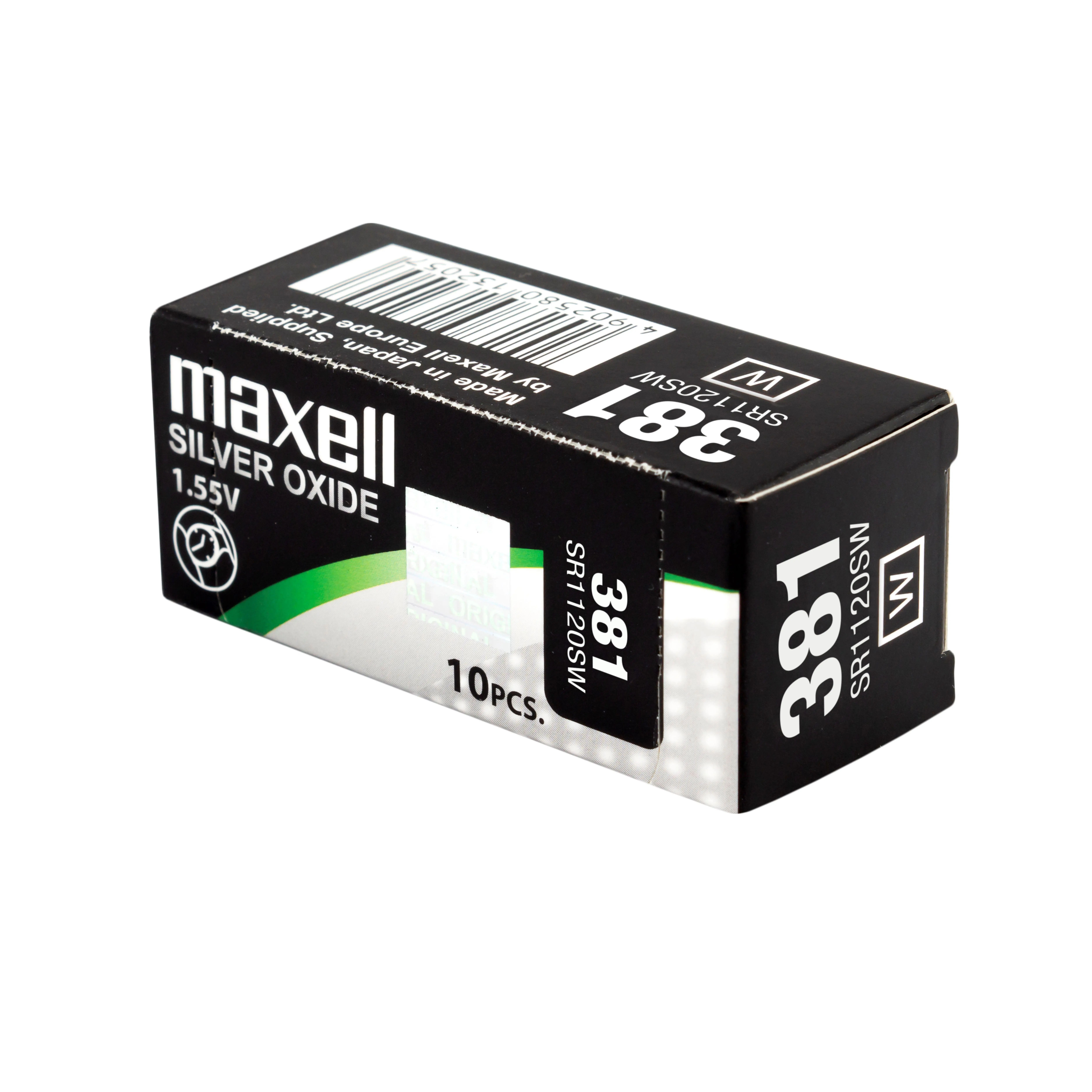 Бутонна батерия сребърна MAXELL SR1120 SW /381/391/ AG8 1.55V - image 2