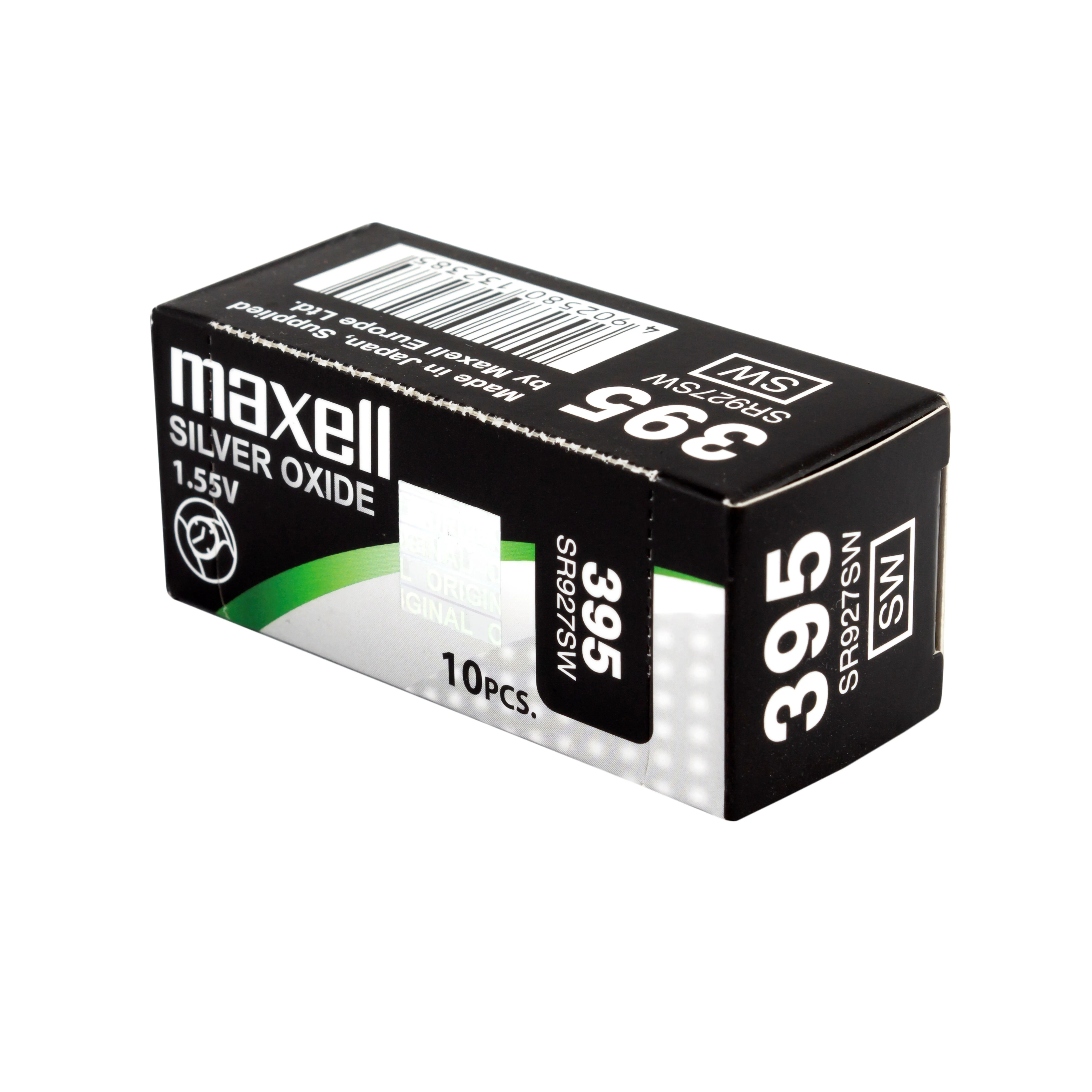 Бутонна батерия сребърна MAXELL SR927 SW /395/399/  AG7   1.55V - image 2