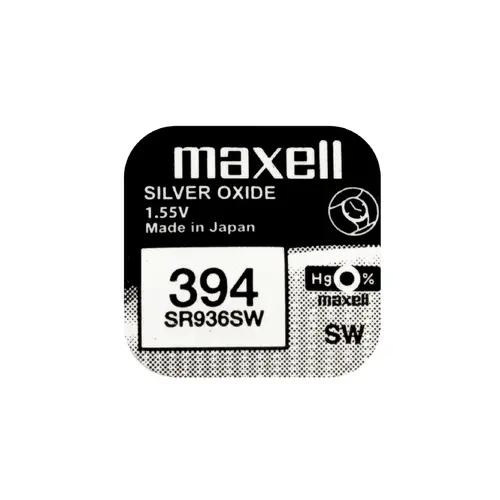 Бутонна батерия сребърна MAXELL SR936 SW /AG9/, 394 1.55V