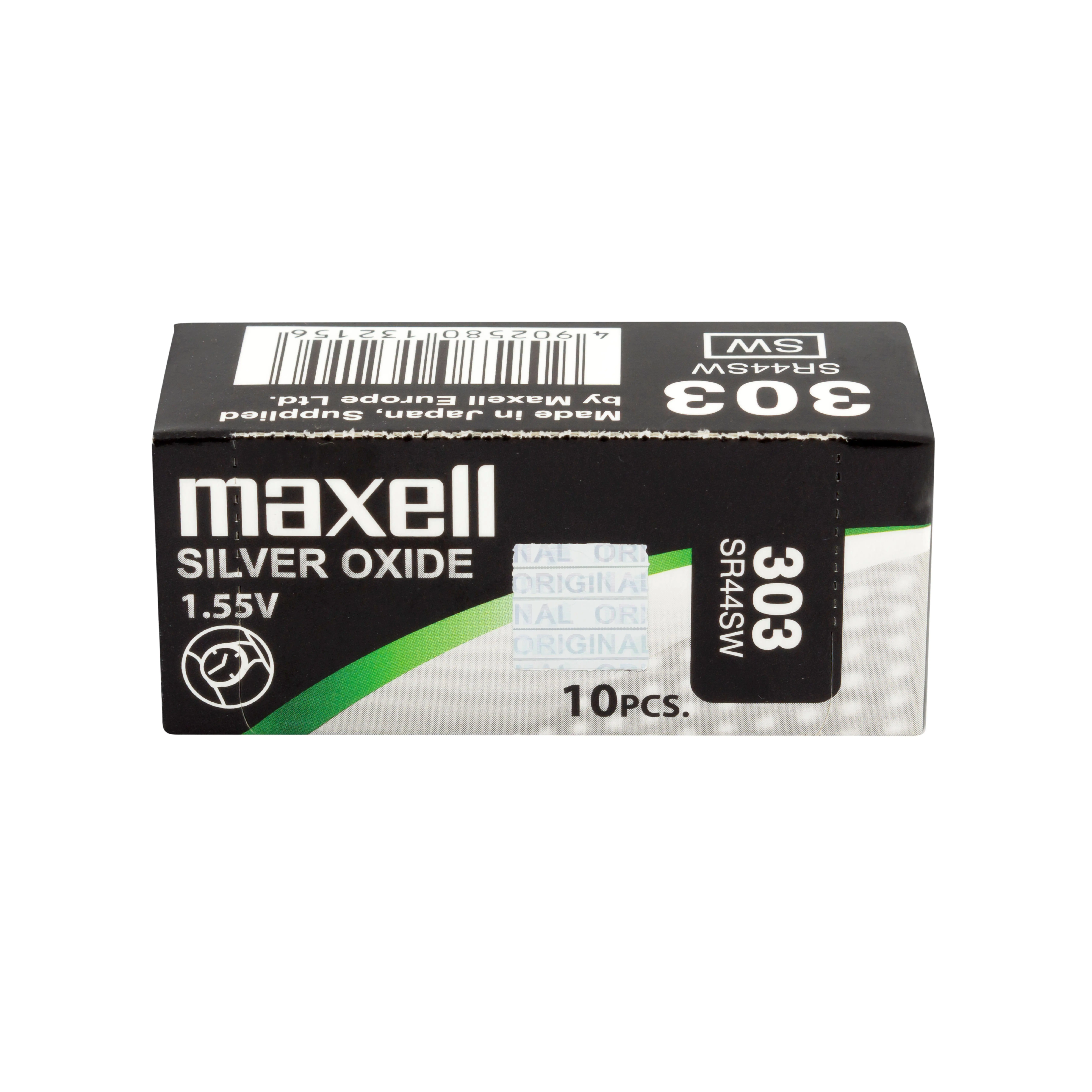 Бутонна батерия сребърна MAXELL SR44 SW/357/ 1.55V - image 1