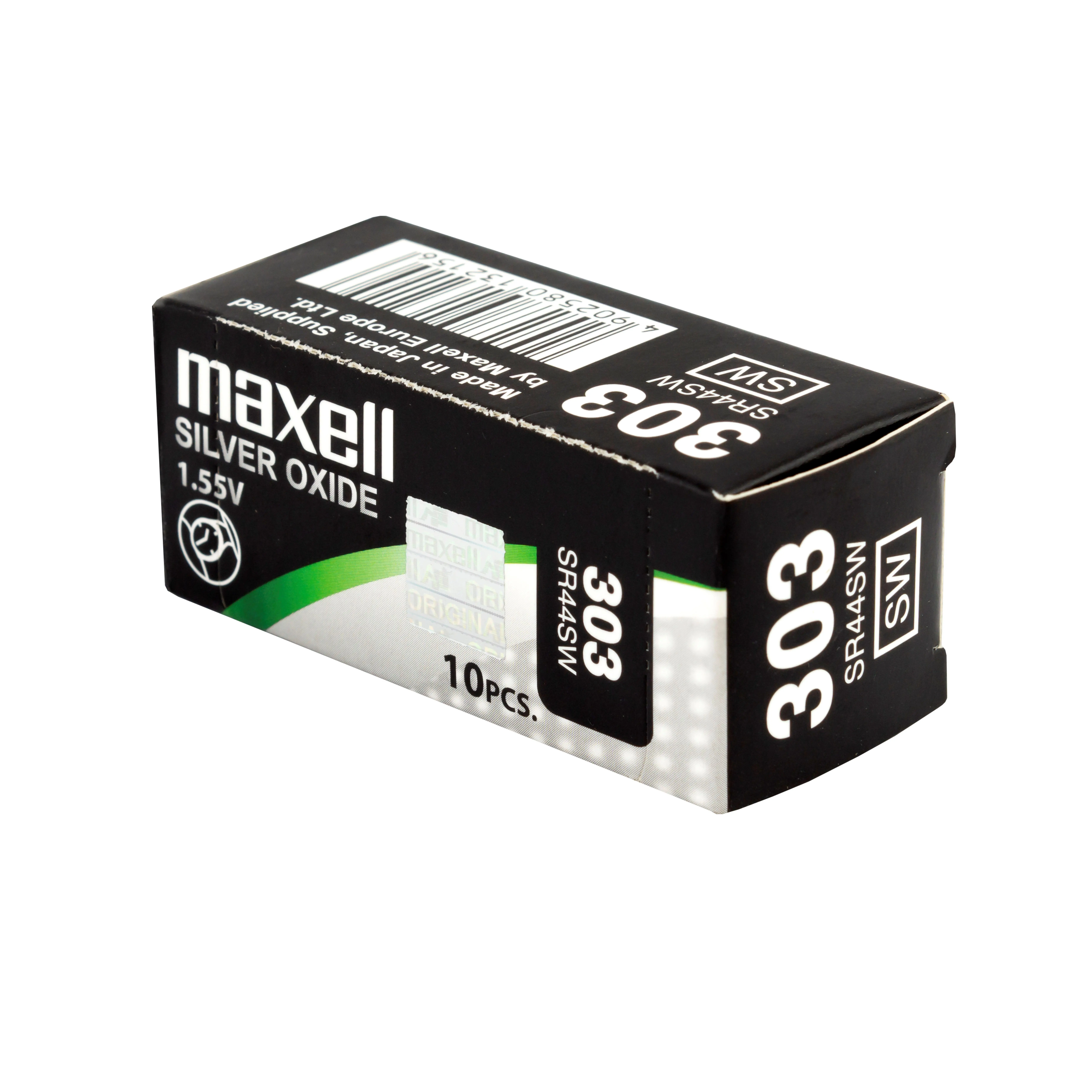 Бутонна батерия сребърна MAXELL SR44 SW/357/ 1.55V - image 2