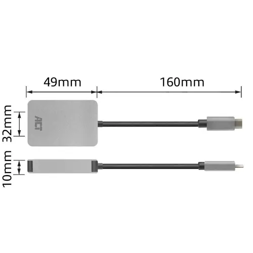 Четец за SD / micro SD карти ACT AC7056, SDXC, USB-C - image 6