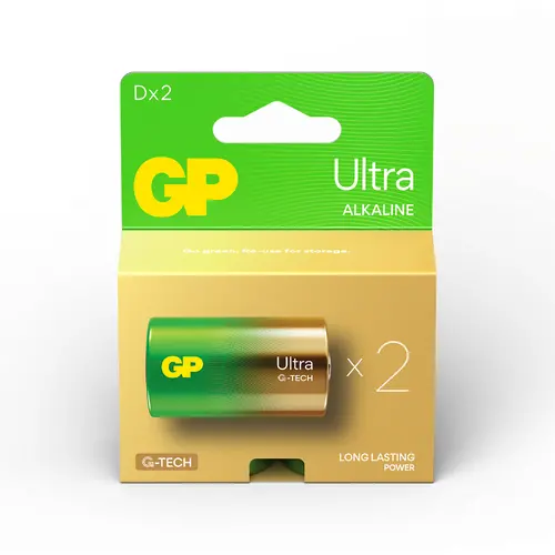Αλκαλική μπαταρία GP ULTRA LR20 /2 τεμ. στη συσκευασία/ 1.5V GP-BA-13AU21-SB2 - 1