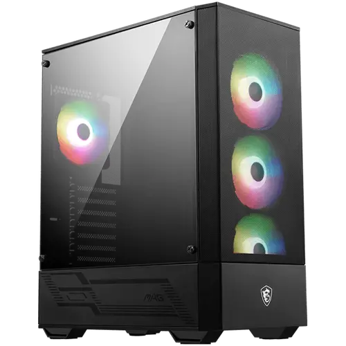 MSI MAG FORGE 112R, Mid-Tower, ATX/M-ATX/ITX, 2x USB 3.2 Gen 1 Type-A, 1x Audio/1x Mic, Insta-light Loop Button, ARGB Hub, 4x 120mm ARGB Fans, 4mm Tempered Glass