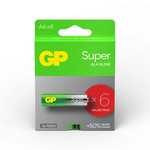 Baterie alcalină GP SUPER LR6 AA / 4+2 buc. în ambalaj 1.5V GP-BA-15A21-SBV6 - 1